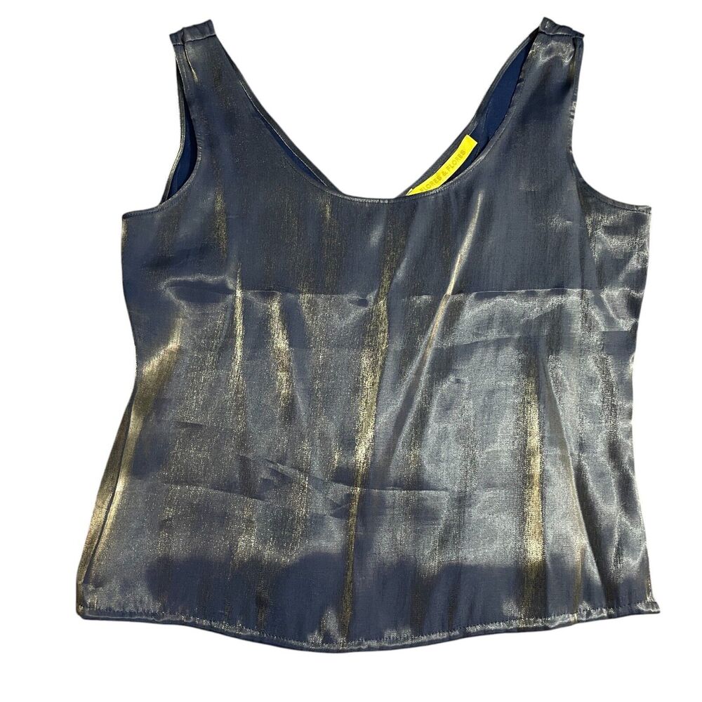 Flores & Flores Gold Lame (see measurements) Shimmery‎ Ladies Top